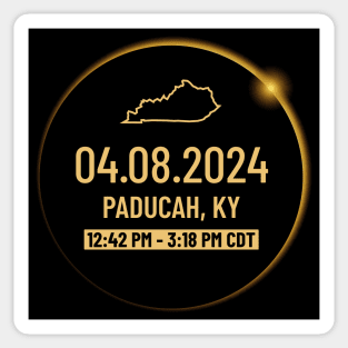 Kentucky State Paducah KY USA Totality April 8, 2024 Total Solar Eclipse Sticker